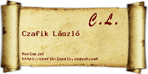 Czafik László névjegykártya