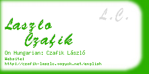 laszlo czafik business card