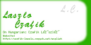 laszlo czafik business card